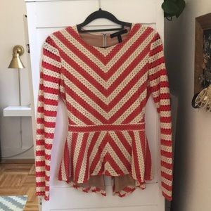 Peplum Top with expose zipper